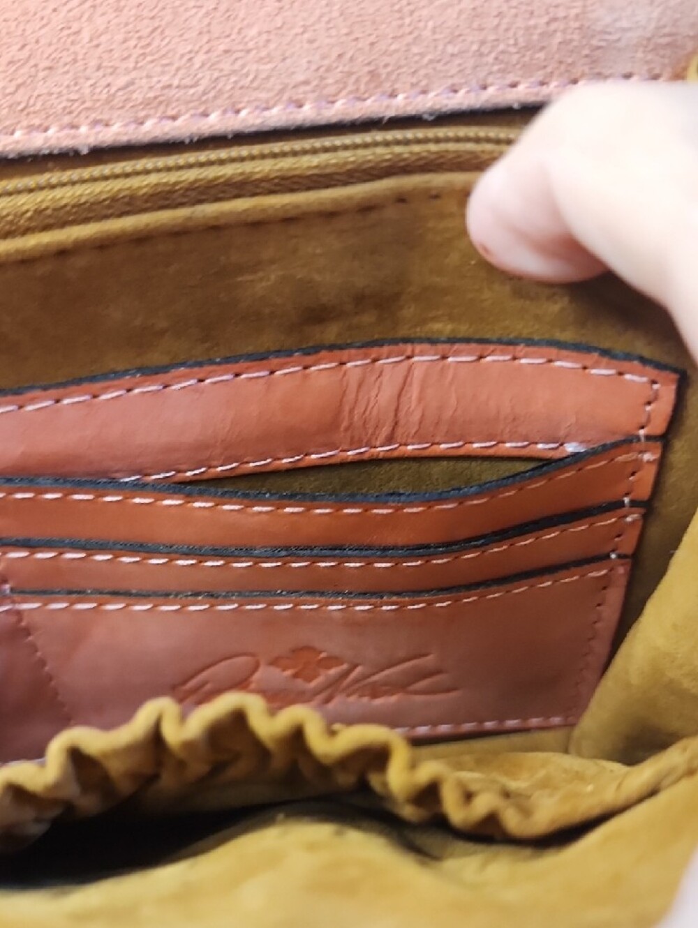 Patricia Nash Woven Leather Crossbody Bag in Orange - Picture 8 of 11